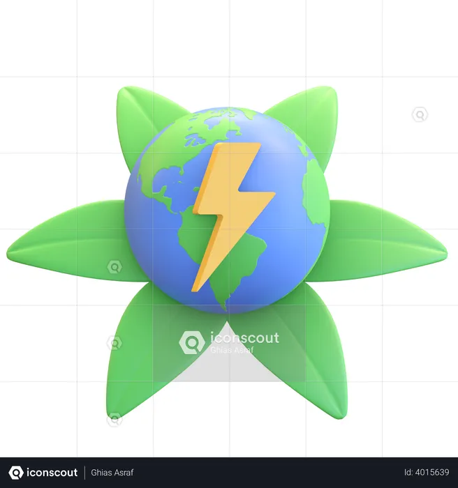 Green earth  3D Illustration