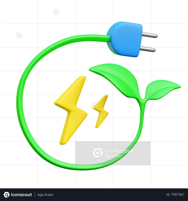 Green Energy  3D Icon