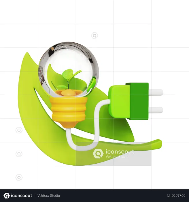 Green Energy  3D Icon