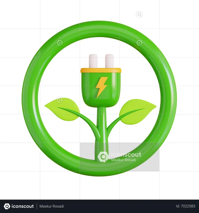 Green Energy  3D Icon