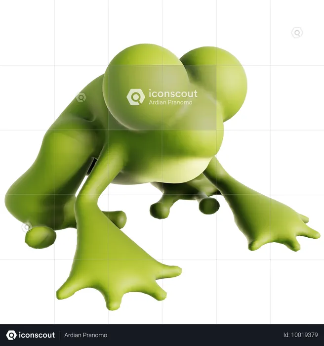 Green Frog  3D Icon