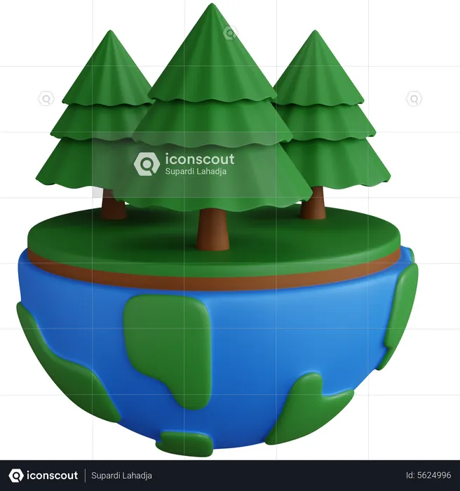 Green Globe  3D Icon
