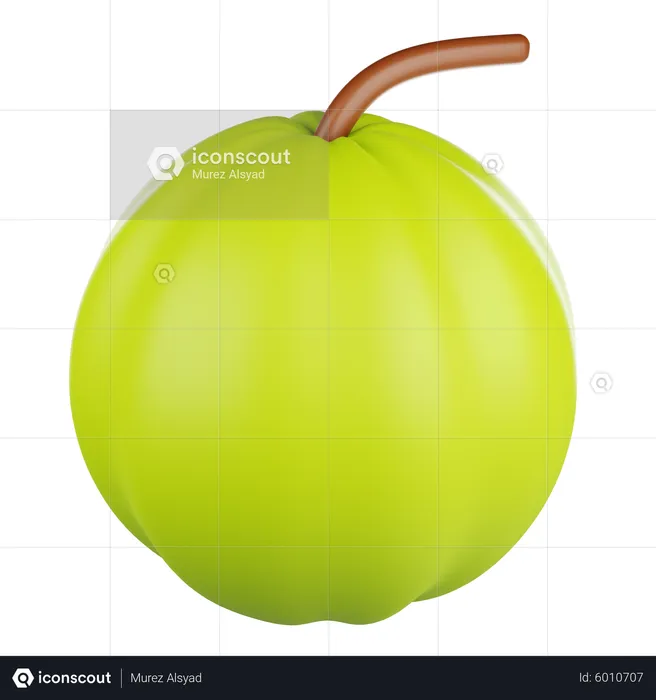 Green Guava  3D Icon