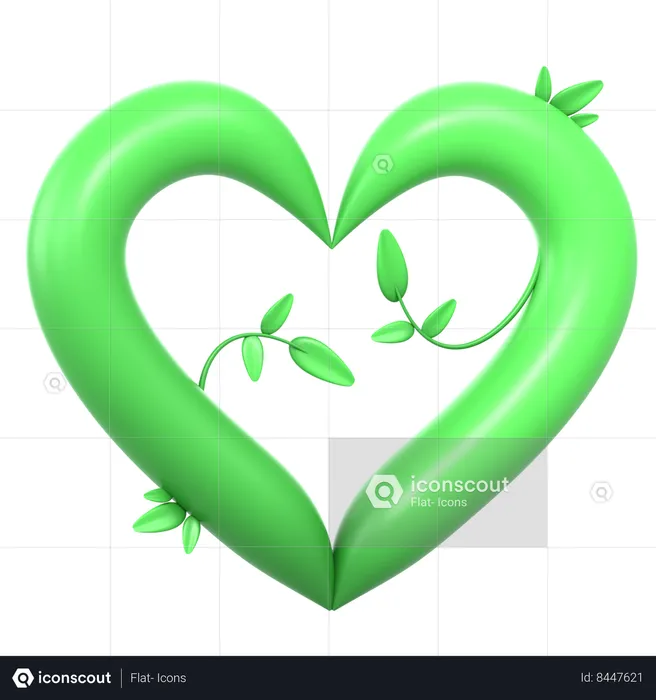 Green Heart  3D Icon