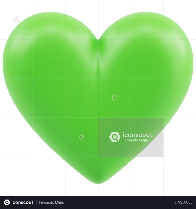 Green Heart Emoji Emoji 3D Icon