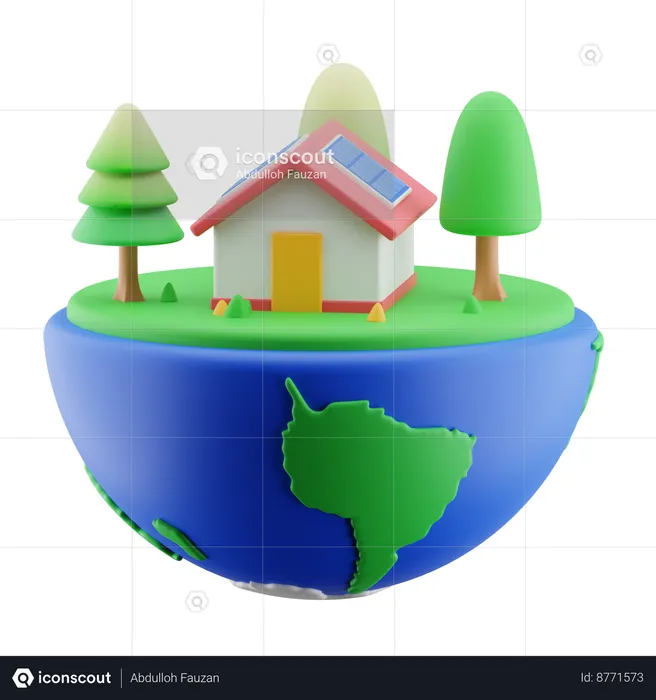Green House  3D Icon
