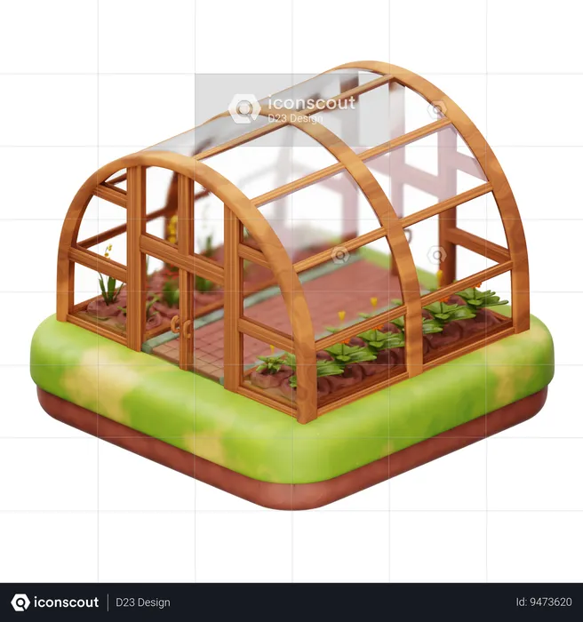 Green House  3D Icon