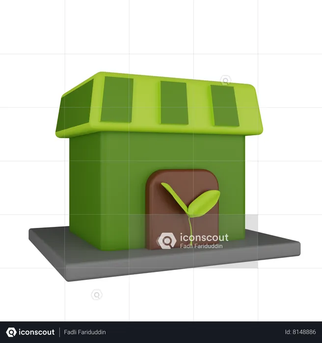 Green House  3D Icon