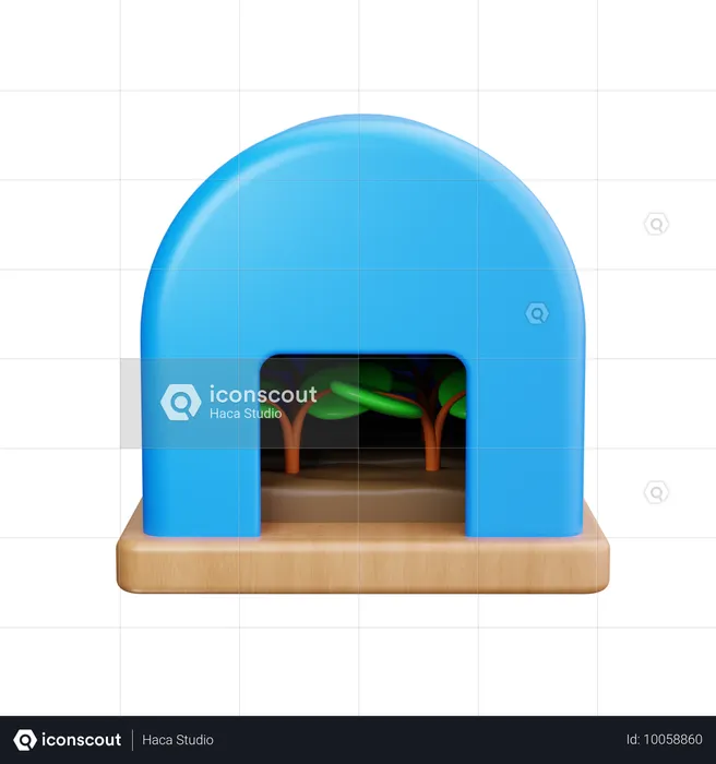 Green House  3D Icon