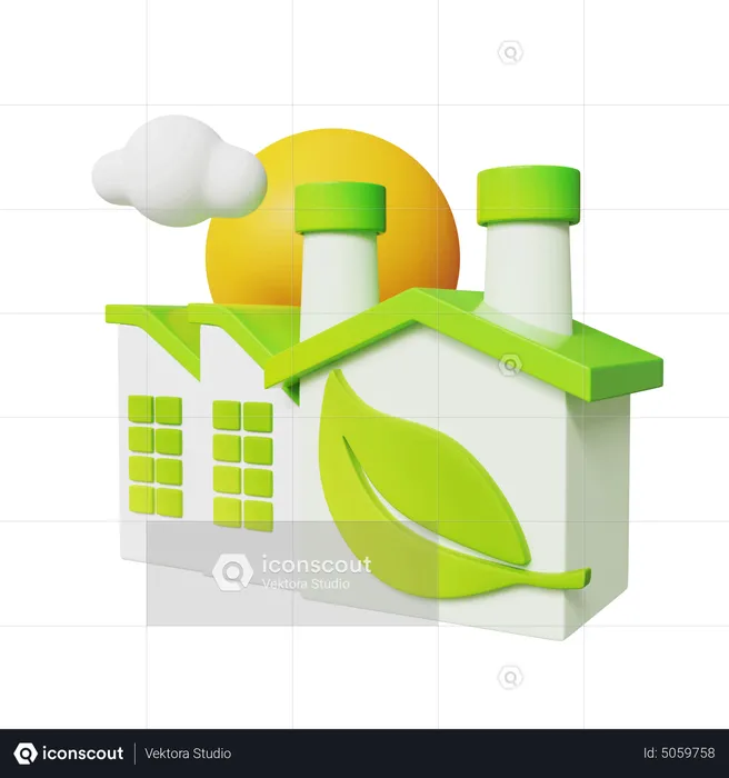 Green House  3D Icon