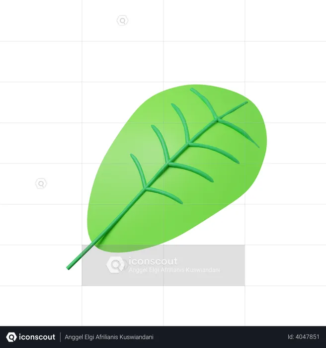 Green leaf  3D Illustration