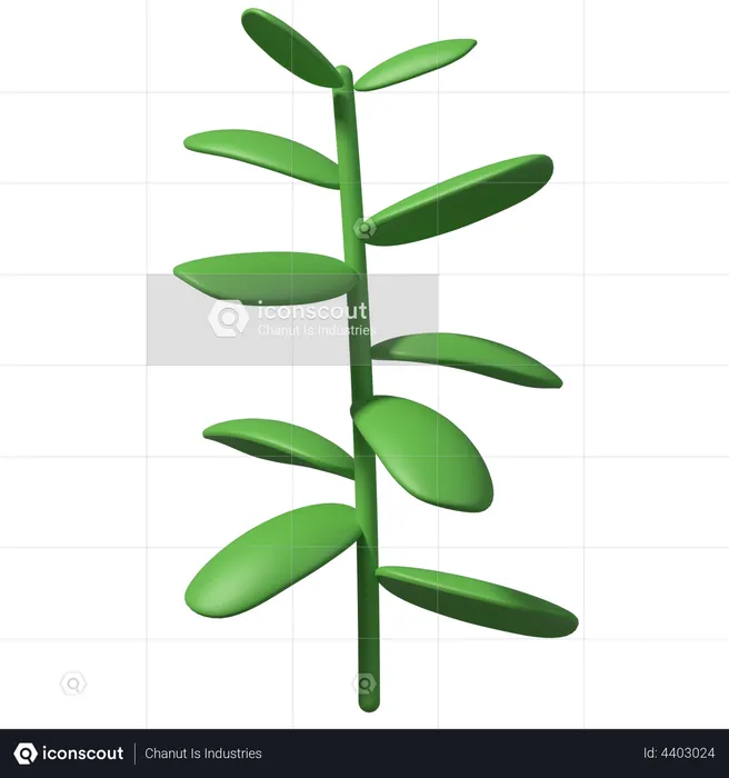 Green Leaves  3D Illustration