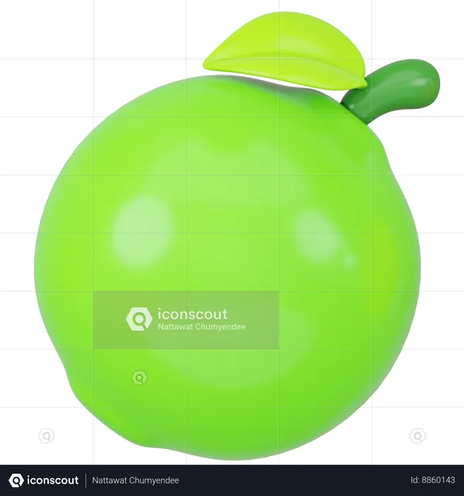 Green Lemon  3D Icon