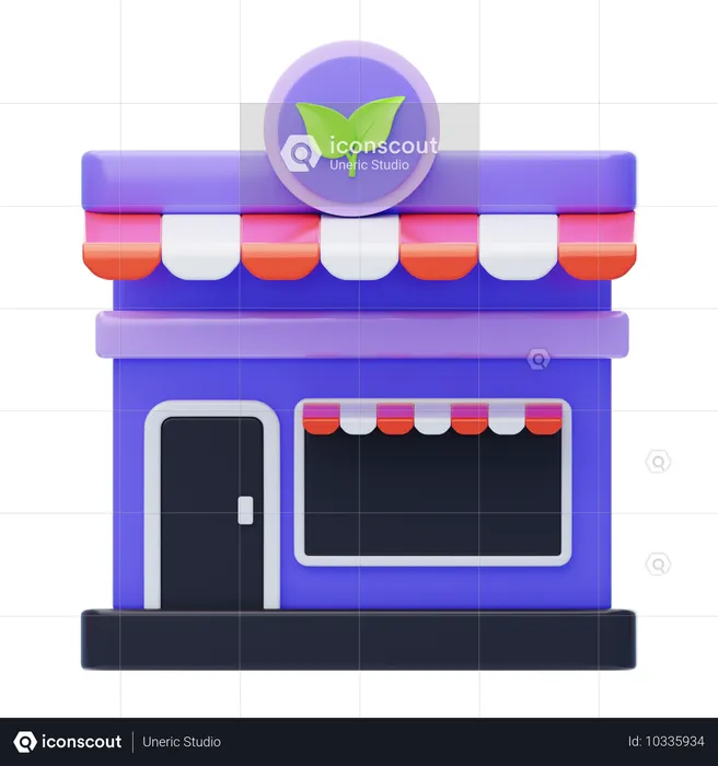 Green Market  3D Icon