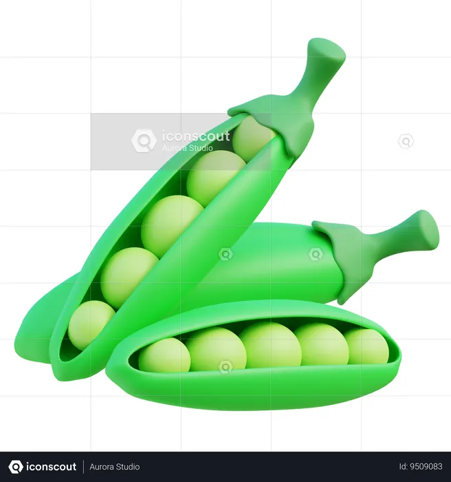Green Peas  3D Icon