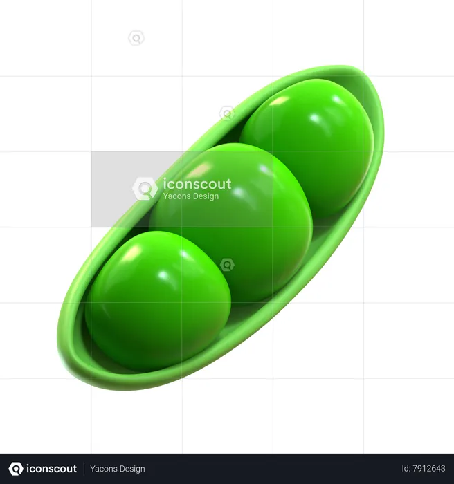 Green Peas  3D Icon