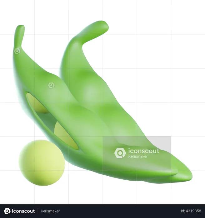 Green Peas  3D Icon