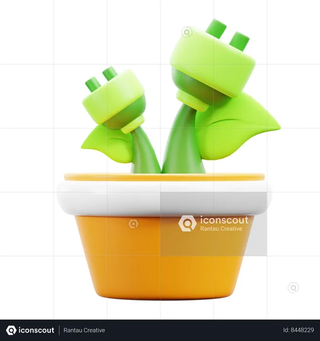 Green plant  3D Icon