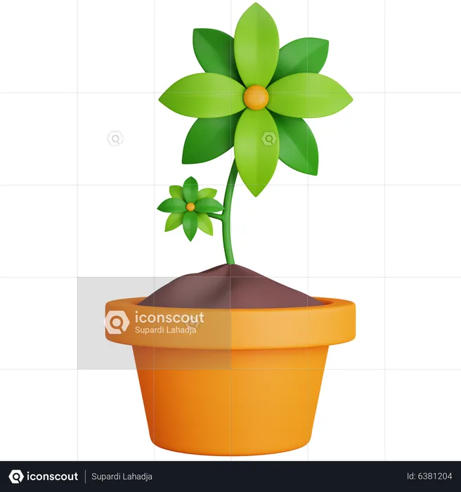 Green Plant  3D Icon