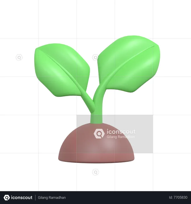 Green Plant  3D Icon