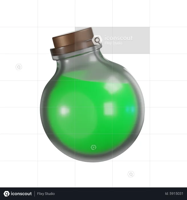 Green Potion  3D Icon