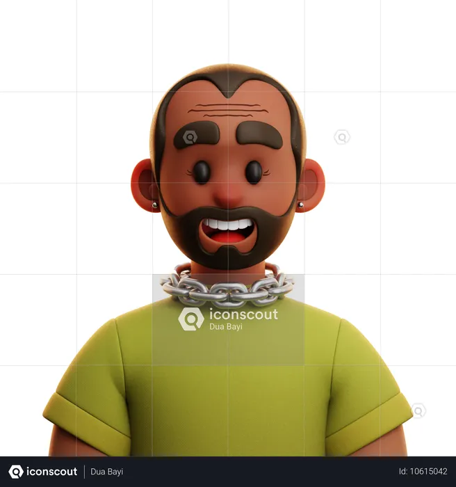 GREEN SHIRT MAN  3D Icon