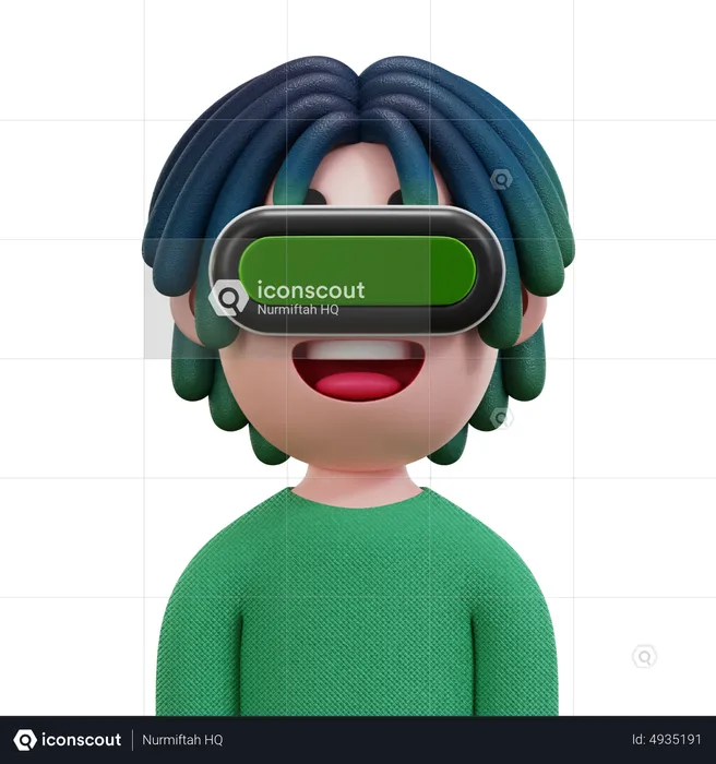 Green Shirt Man  3D Icon