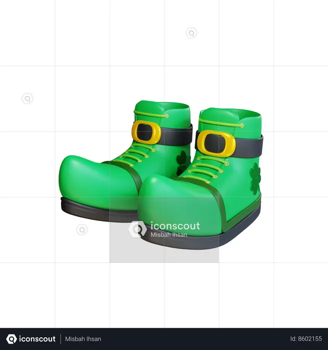 Green Shoes  3D Icon