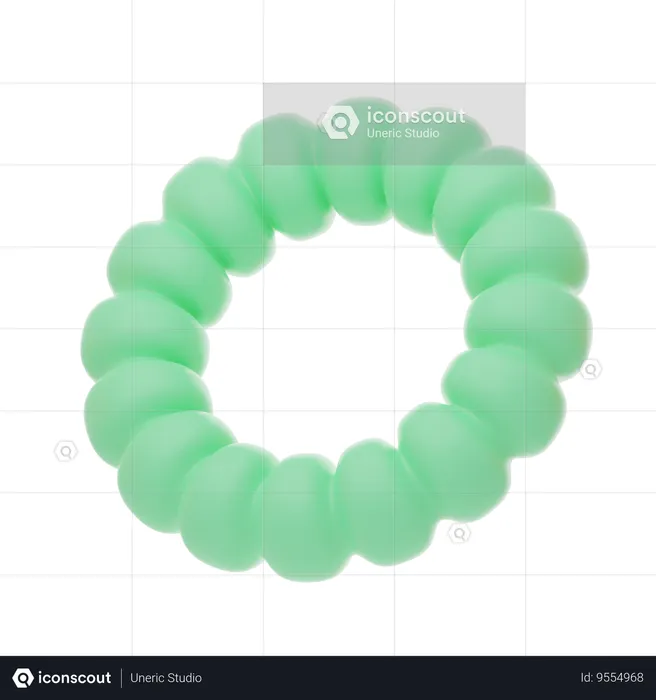 Green Soft Body Ring Shape  3D Icon