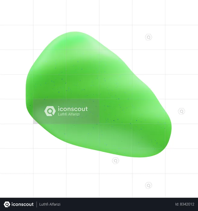 Green Stone  3D Icon