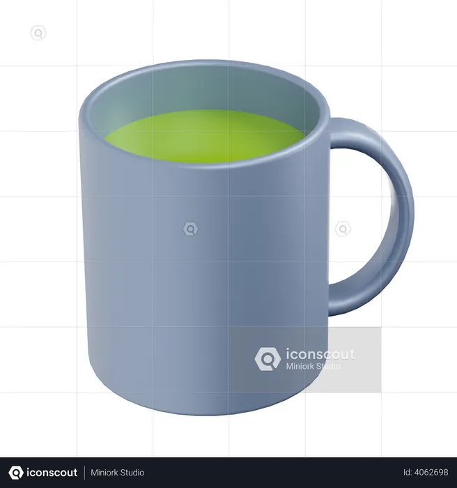 Green tea matcha  3D Illustration