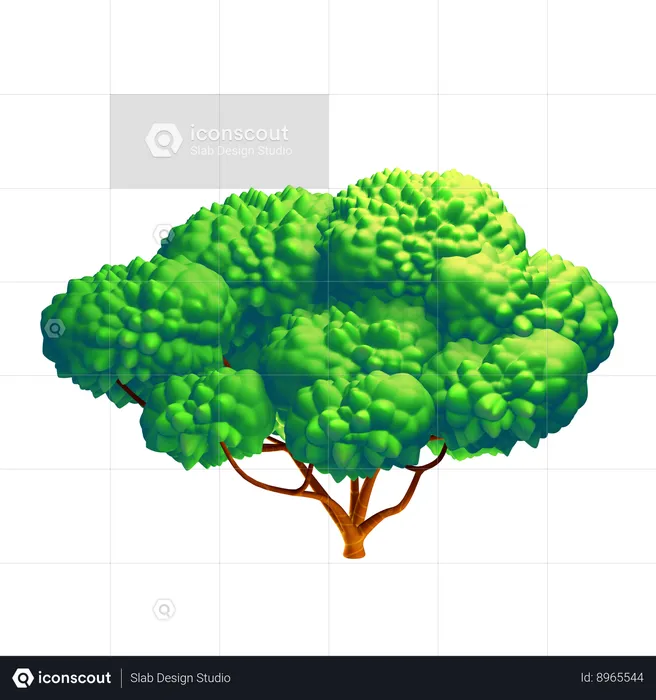 Green Tree  3D Icon