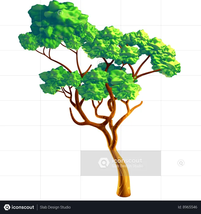 Green Tree  3D Icon