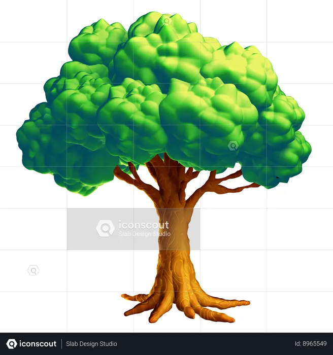 Green Tree  3D Icon