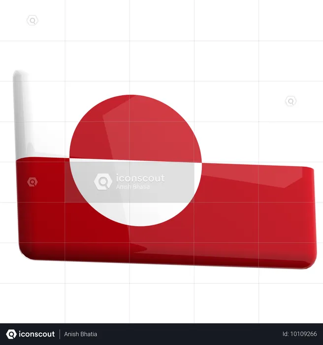 그린란드 Flag 3D Icon