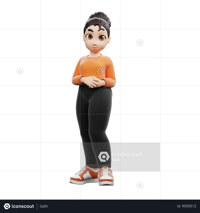 Greeting Pose  3D Illustration