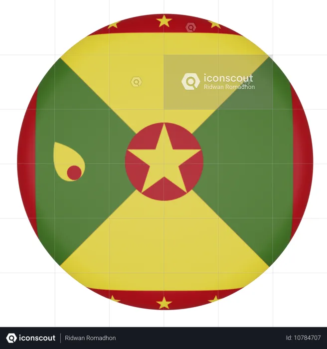 Grenada Flag 3D Icon