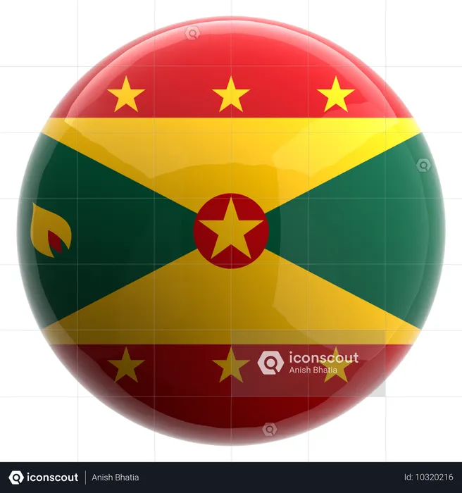 Grenada Flag 3D Icon