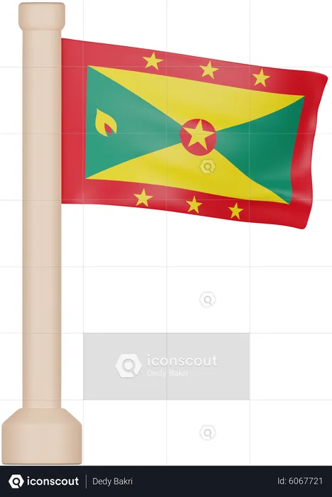 Grenada Flag Flag 3D Icon