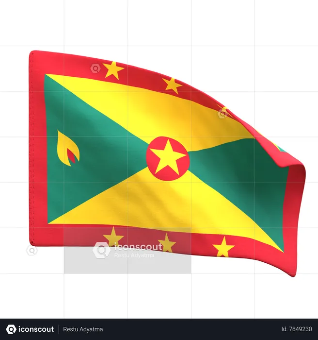 Grenada Flag Flag 3D Icon
