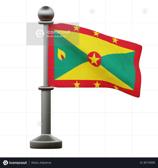Grenada Flag Flag 3D Icon