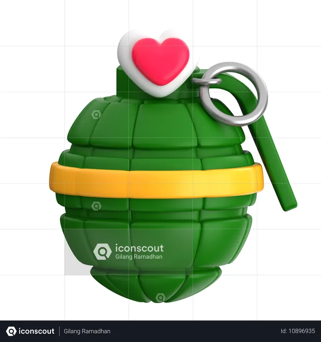 Grenade Love Peace  3D Icon