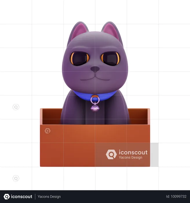 Grey Cat  3D Icon