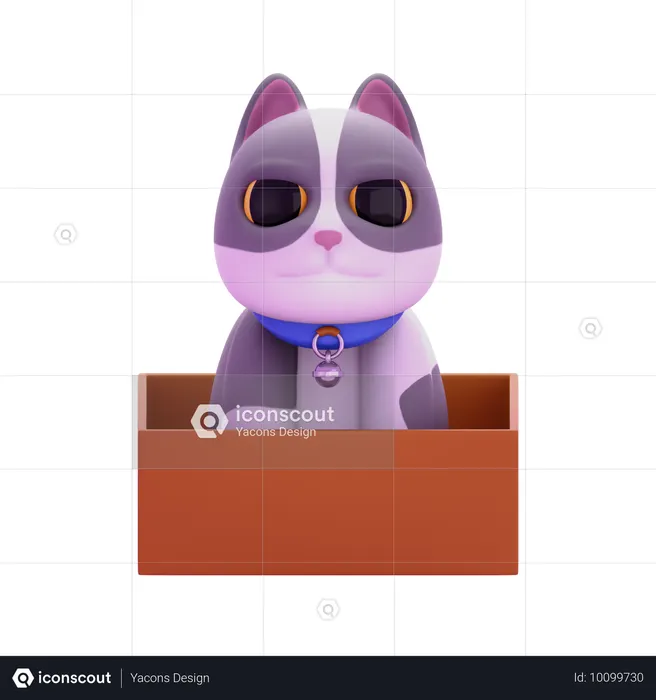 Grey Van Cat  3D Icon