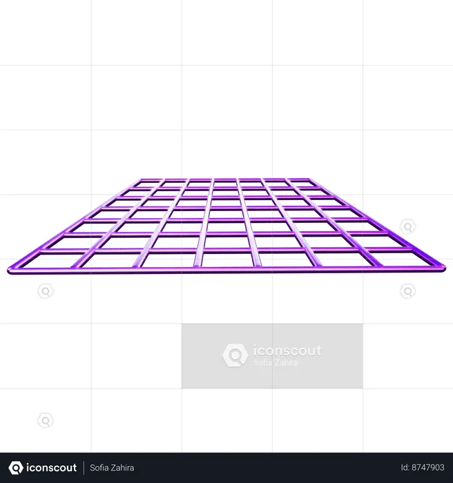 Grid Abstract Shape  3D Icon