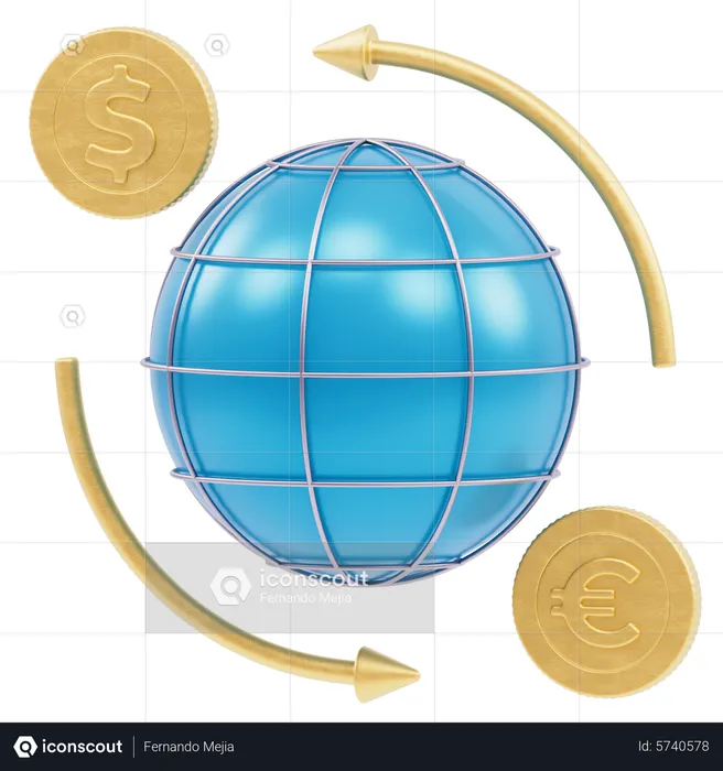 Grid Globe Swap  3D Icon