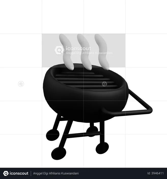 Grill Machine  3D Illustration