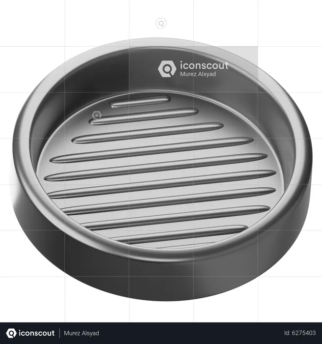 Grill Pan_  3D Icon