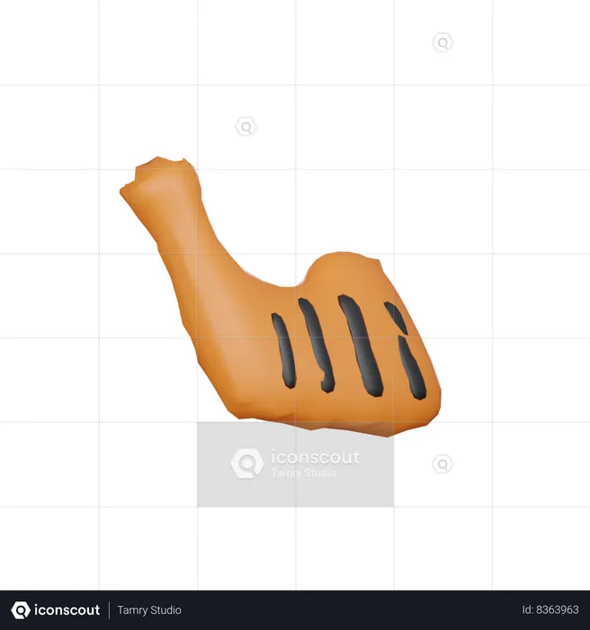 Grilled Chicken  3D Icon