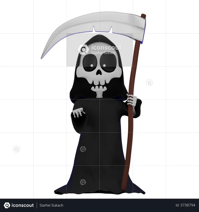 Grim Reaper 3D Illustration download in PNG, OBJ or Blend format